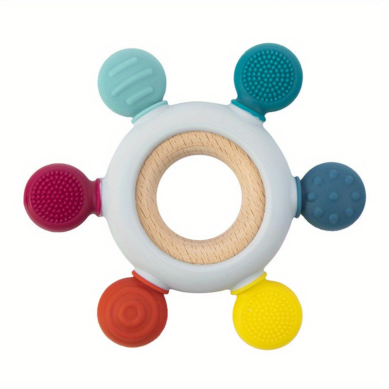 Soothe Your Baby's Teething Pain with this BPA-Free Silicone Rudder Teether - Perfect for Boys and Girls!