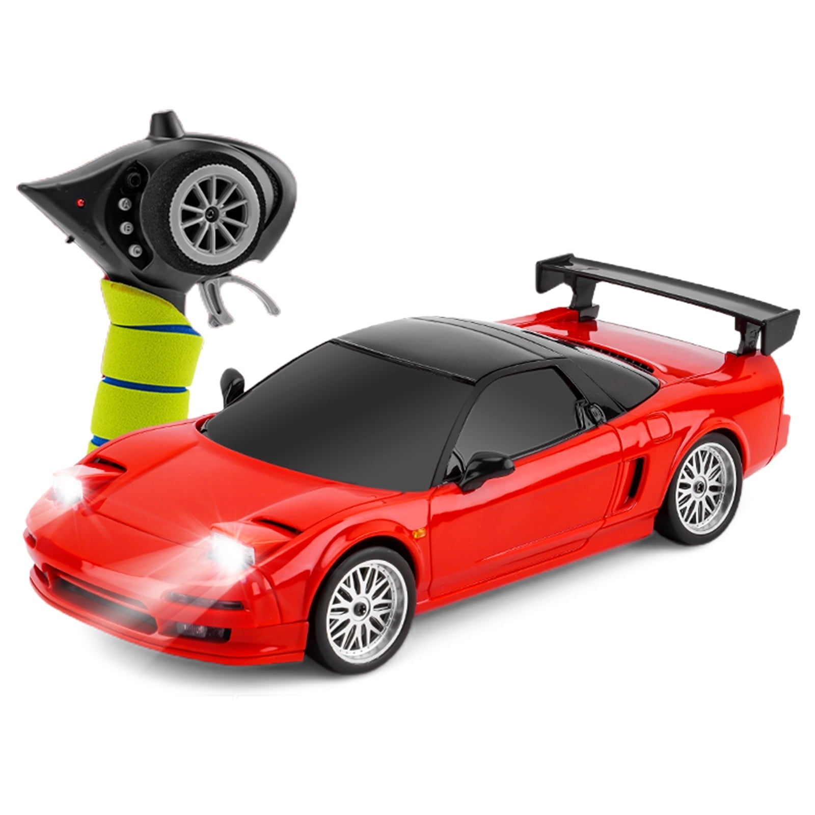 1/18 RC Drift Car 2.4G 2WD RC Car with LED Lights Rechargeable Drift Racing Car for Boys Girls Gifts