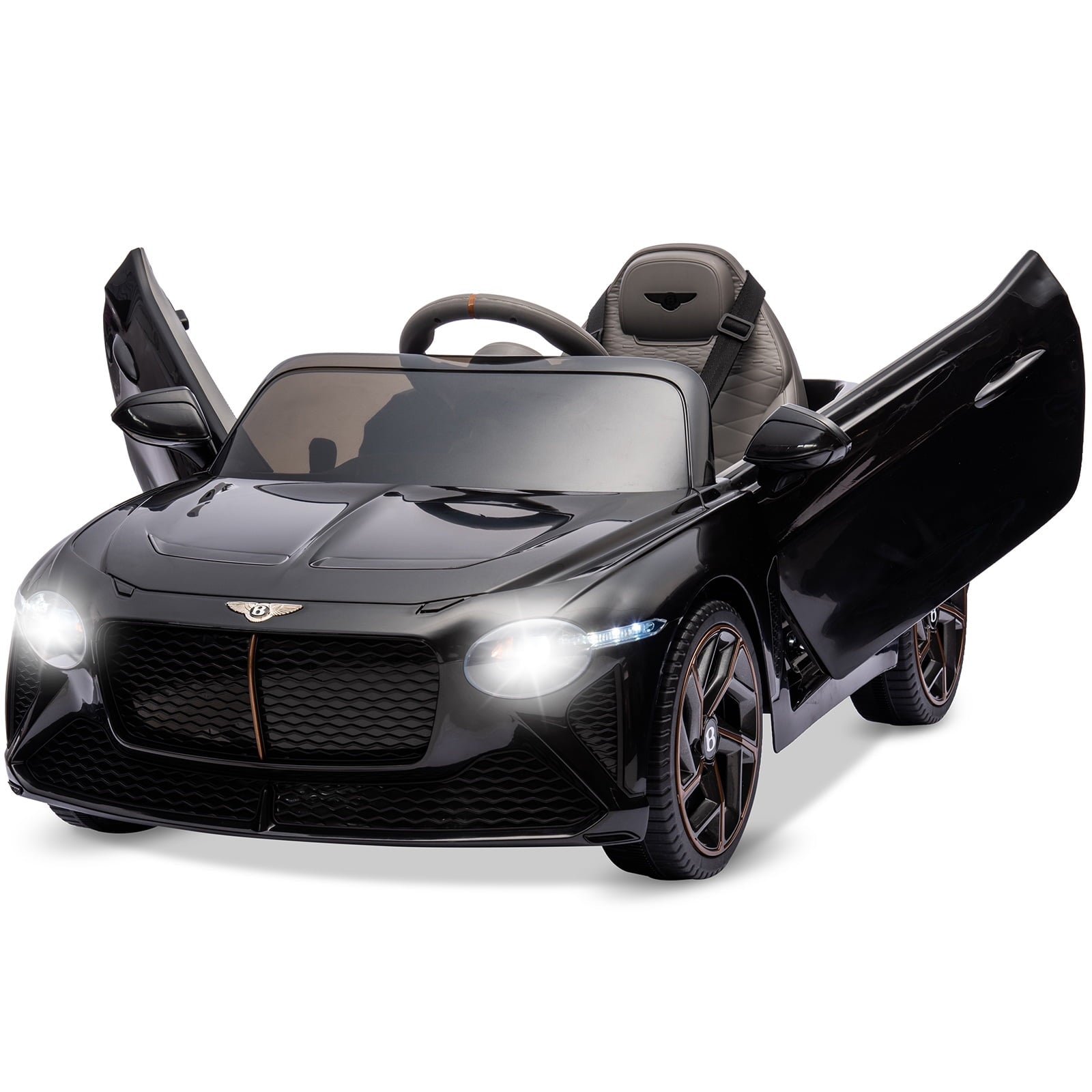 12V Ride on Toy Car, Licensed Bentley Electric Car, Remote Control, 2 Speeds, Kids Cars to Drive Battery Powered Wheels