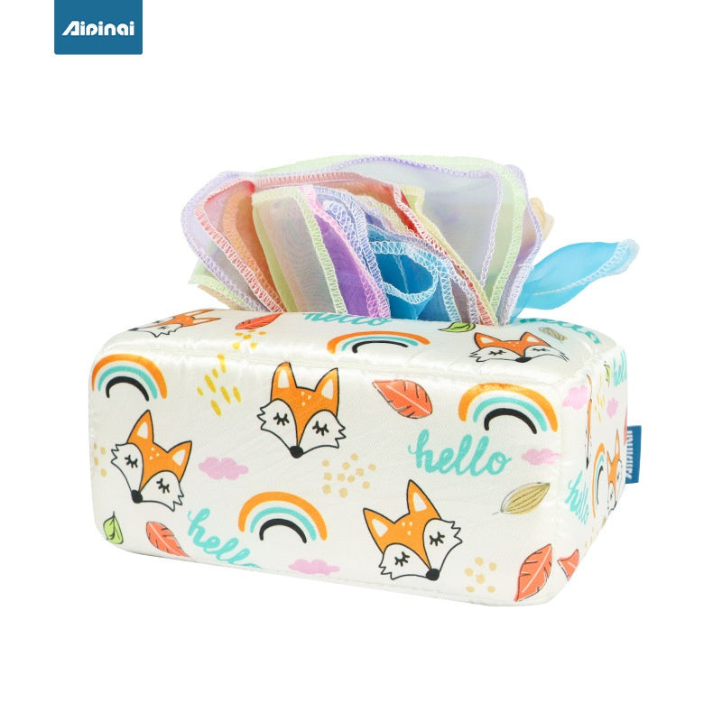 Baby Non Tearable Tissue Box, Baby Finger Exercising Simulation Tissue Box Toy, New Baby Educational Toy, Baby Pulling Toy