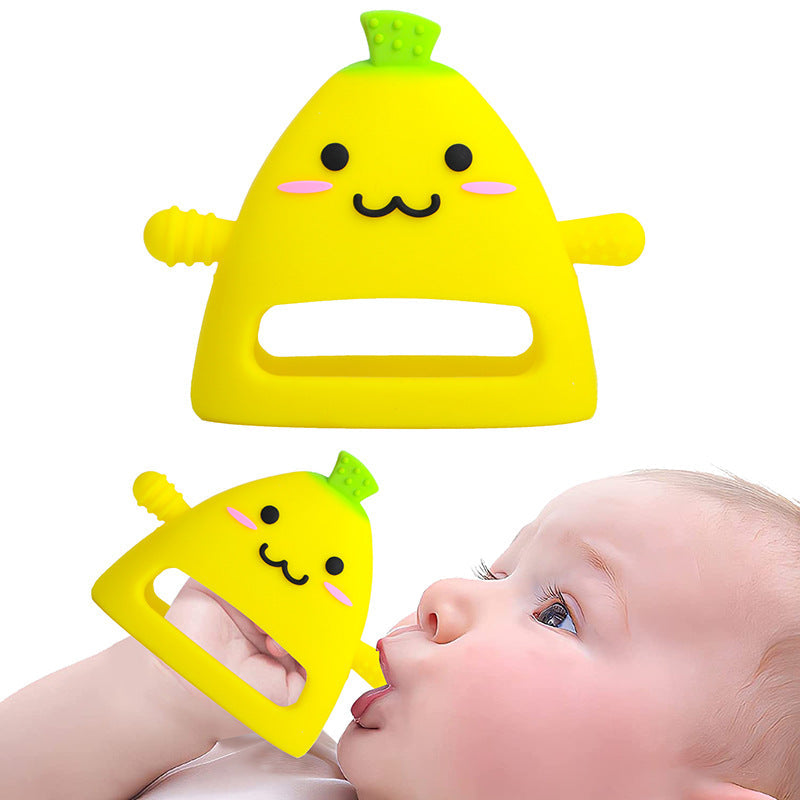 Fruit Baby Teether, Baby Teething Toys Silicone Teether Toy Never Drop Baby Mitten Teether For Soothing Teething Pain Relief, Baby Chew Toys For Sucking Needs