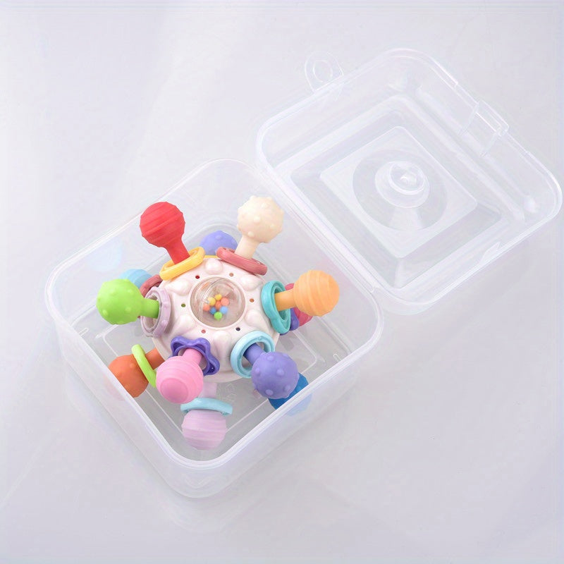 Baby Hand Grip Ball: Soft Glue Ball for 0-3yrs Old - Perfect Teething Toy & Hand Rattle!