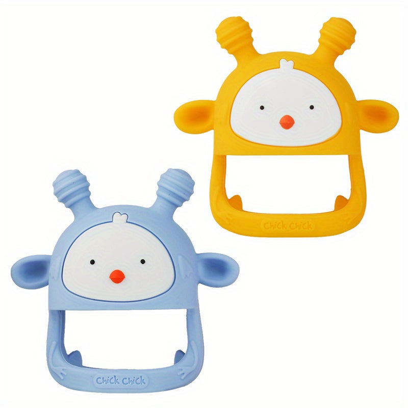 Silicone Baby Teething Toy Never Drop Infants Toys Baby Teether Infant Rattling Teether Soothing Pacifier Teething Toys For Babies 6-12 Months BPA Free (1/2 Pack)