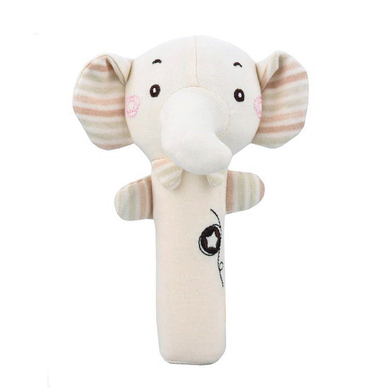 Baby Hand Rattle Plush Toy,  Early Education Animal Round Hand Rattle Doll, Baby Comforting Toy
