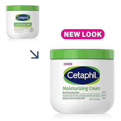 Cetaphil Body Moisturizer, Hydrating Moisturizing Cream for Dry to Very Dry, Sensitive Skin, NEW 20 oz, Fragrance Free, Non-Comedogenic, Non-Greasy (Packaging May Vary)