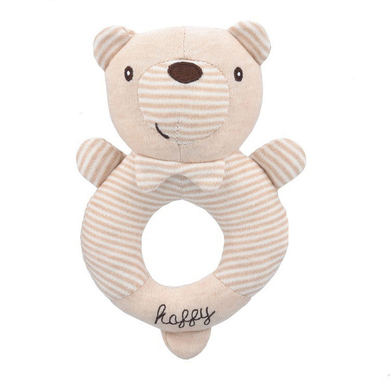 Baby Hand Rattle Plush Toy,  Early Education Animal Round Hand Rattle Doll, Baby Comforting Toy