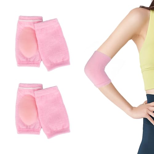 2 Pairs Elbow Moisturizing Sleeve Elbow Gel Cover Heel Socks Elbow Sleeves Elbow Pads for SPA Moisturizing Dry Cracked Skin Care
