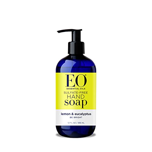 EO Botanical Liquid Hand Soap, Lemon and Eucalyptus, 12 Ounce (Pack of 3)