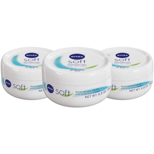 NIVEA Soft, Refreshingly Soft Moisturizing Cream, 3 Pack of 6.8 Oz Jars