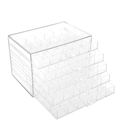 Nail Tip Storage,Nail Decoration Storage Box,120 Grids Sequence Organize Box Transparent Empty Nail Tips Organizer Holder Container Nail Display Jewelry Case