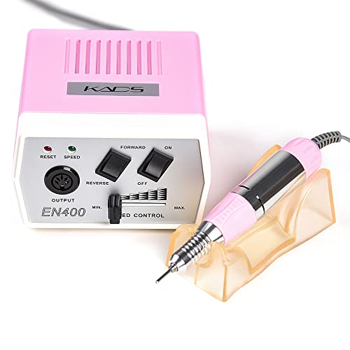KADS 30000RPM Nail Art Drill Nail Equipment Manicure Tools Pedicure Acrylics Pink Electric Nail Art Drill Finger & Toe Machine Set (Pink)