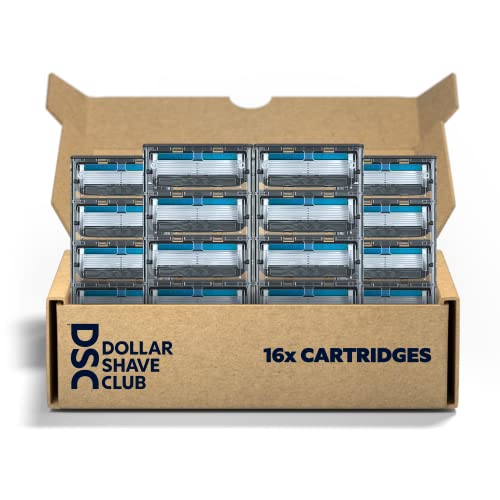 Dollar Shave Club | 6 Blade Club Series Razor Refill Cartridges, 16 Count | Precision Cut Stainless Steel Blades with a Built-in Trimmer Blade | NOT COMPATIBLE WITH HERITAGE/EXECUTIVE RAZOR HANDLES