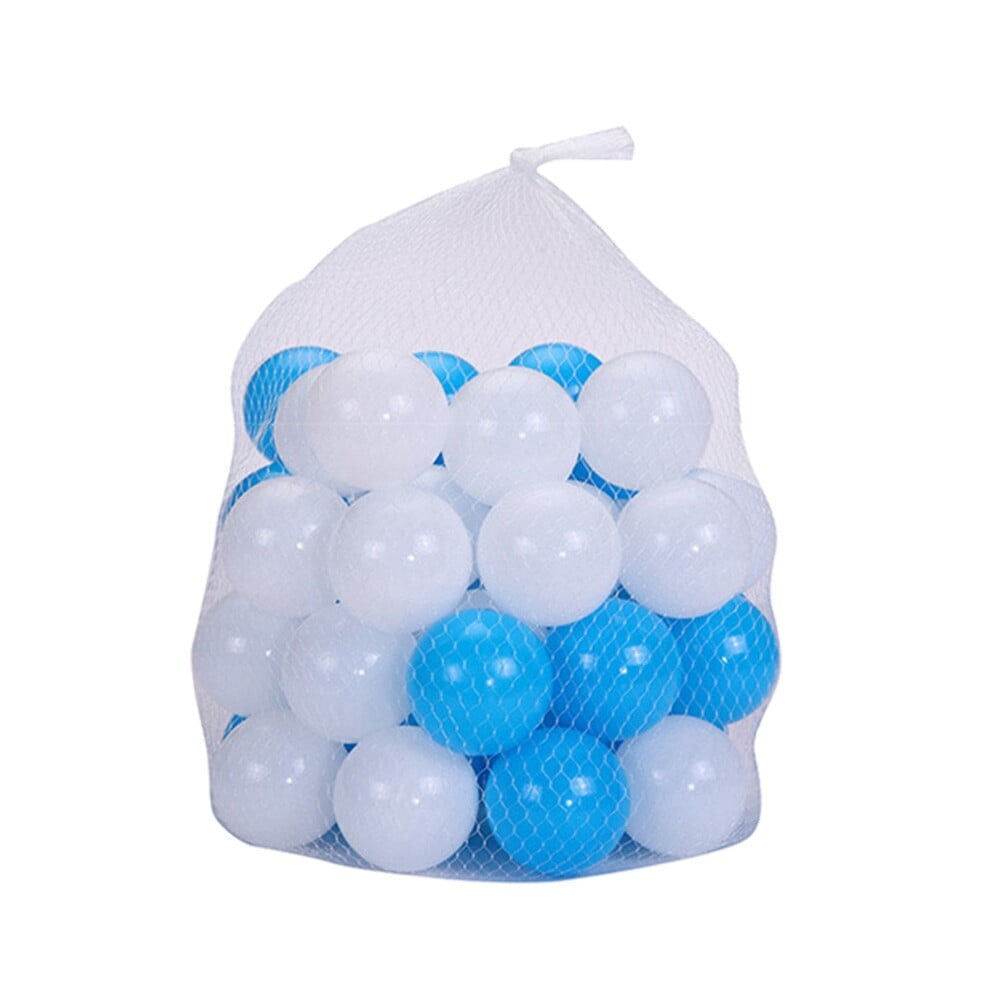 50PCS 7CM Plastic Balls Pit Balls Crush Proof Thicked Ocean Balls with Mesh Bag Playballs Toy for Kids Baby (Assorted Color)