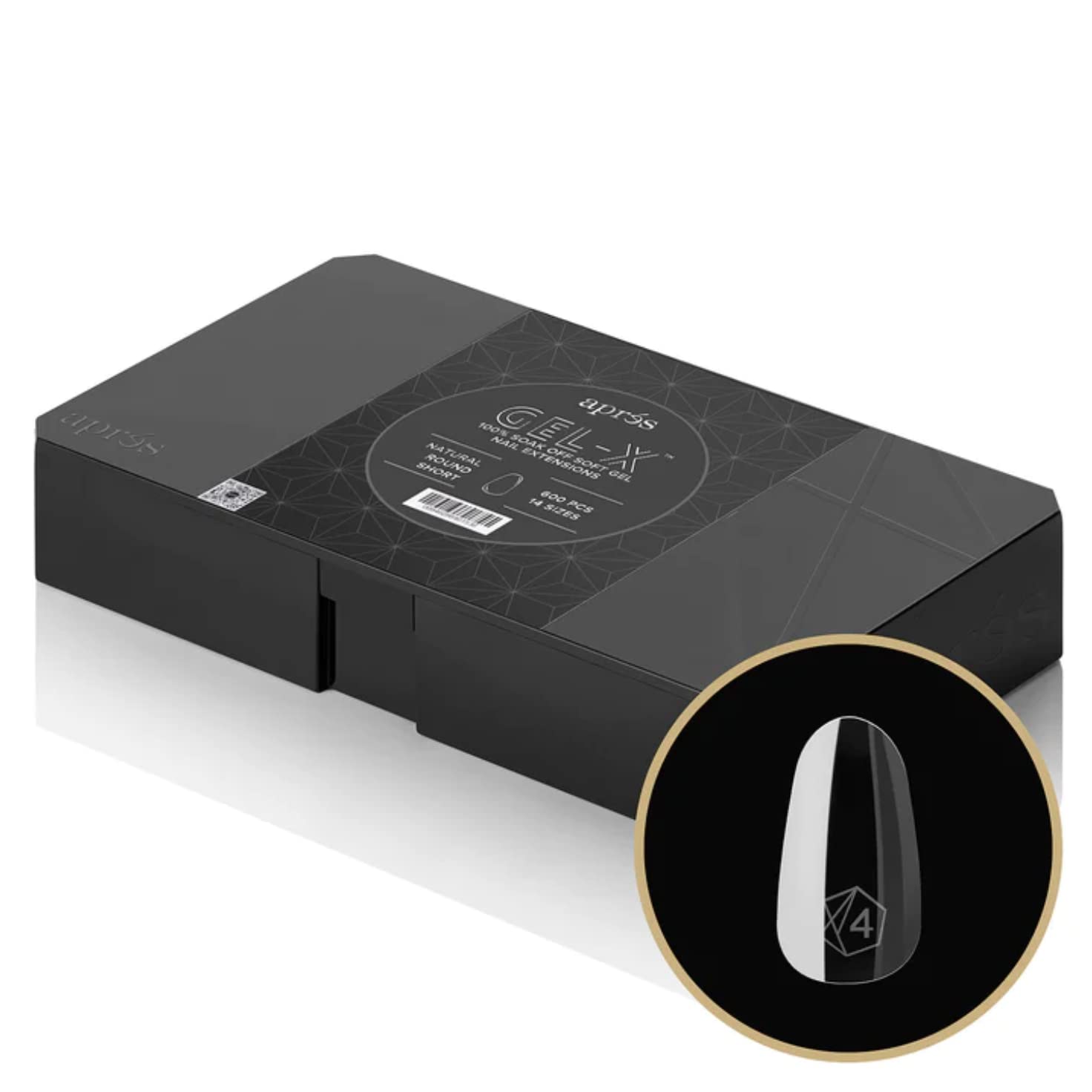 Apres Gel-X Natural Round Medium 2.0 Box of Tips 14 sizes 600 PCS