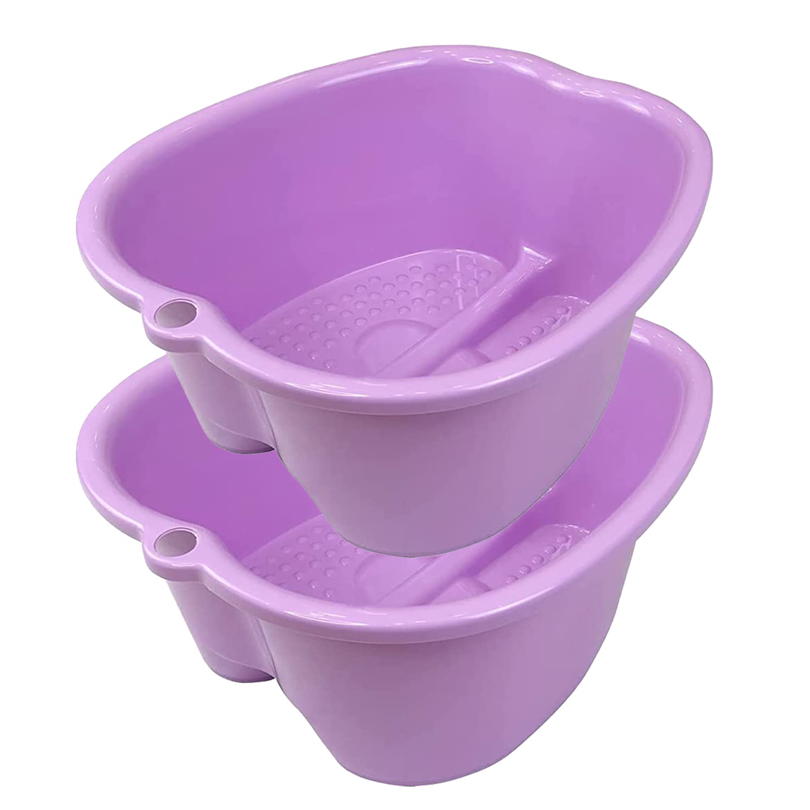 HOMELEX Foot Soaking Bath Basin, Large Size Feet Massager Tub, at Home Spa Pedicure Treatment (Purple)