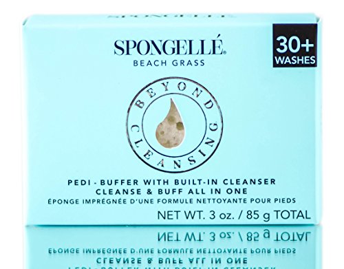 SPONGELLÉ Pedi-Buffer - Cleanse, Exfoliate & Polish Feet - Beach Grass
