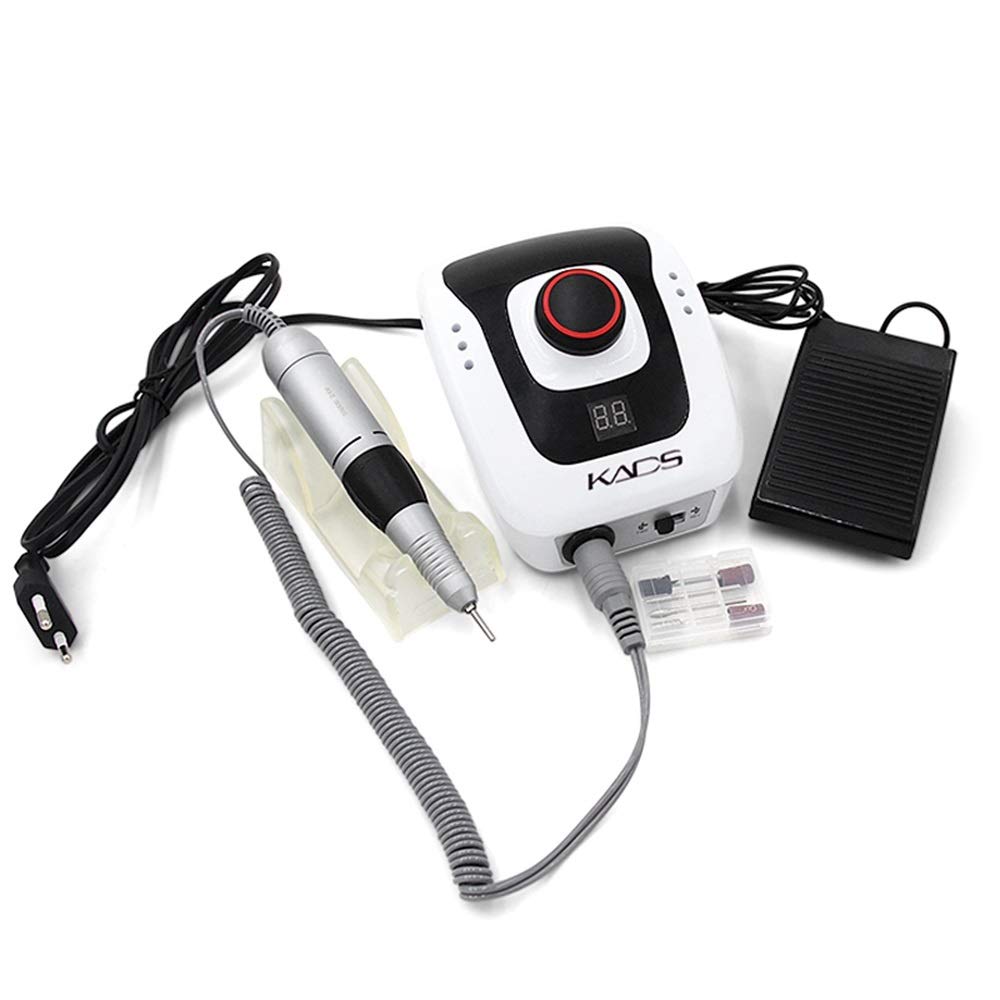 Rolabling 300-35000 RPM Nail Art Drill File Machine Electric Manicure Pedicure Drill Kit for Acrylics,Gel, Natural Nails (110V)