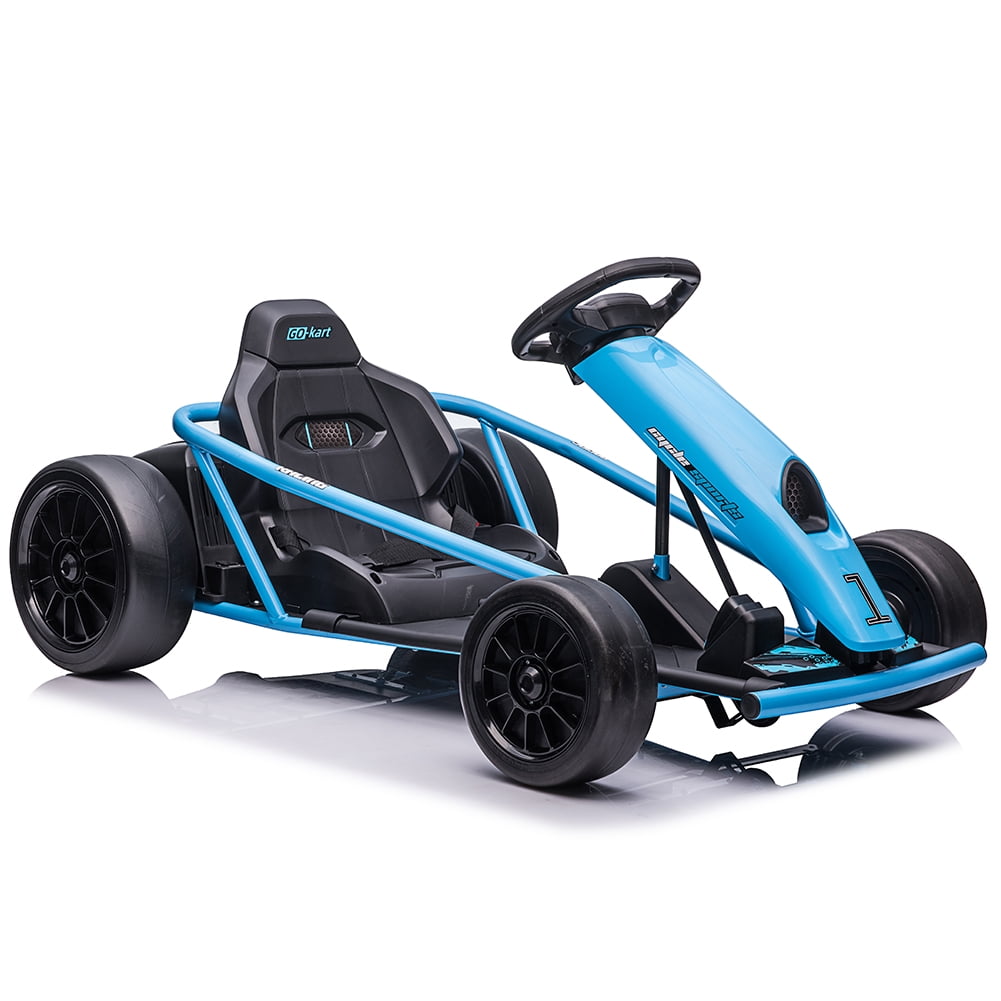 24V Kids Ride on Drift Car for Kids, Electric Drifting Go-Kart Up to 8 mph Variable Speed with Music, Horn, 300WX2 Extra Powerful Motors, 175 Lbs Max Weight for Teens