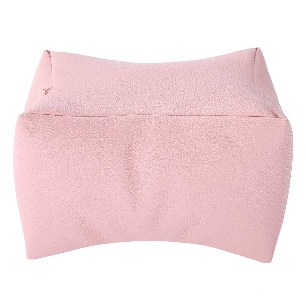 Salmue Rest Pillow, 3 Colors Nail Art Table Hand & Foot Pillow Soft PU Arm Rest Salon Manicure Nail Care Pillow, Waterproof Design for rest in the Home SPA(pink)