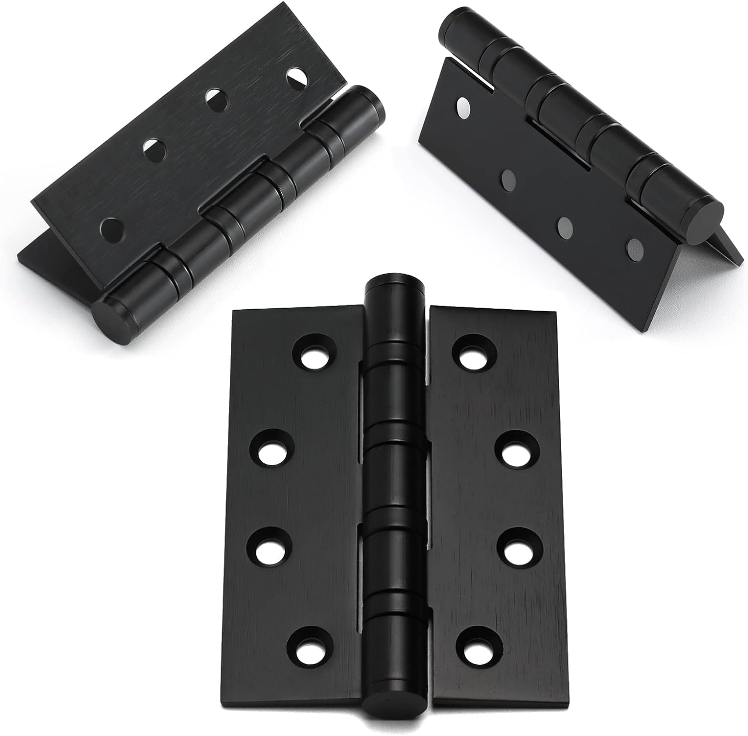 Haidms 3Pack #304 Stainless Steel Ball Bearing Hinges Heavy Duty Door Hinges Matte Black 3 * 4 inch Door Hinges Matte Black Door Hinges Interior Door Hinges with Squared Corner