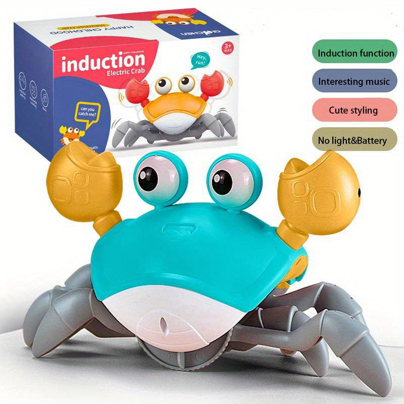 Crawling Crab Baby Toy - Sensory Induction, Dancing, and Light-Up Music for Infants!