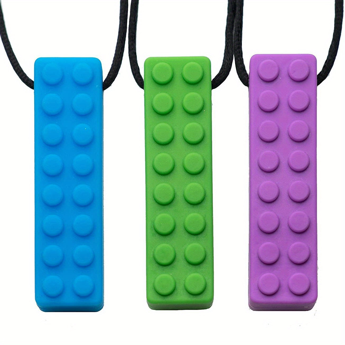 Sensory Chewing Necklace Teether: Food Grade Silicone Gum for Teething Needs, Anti-Eating Fun Toy for Boys & Girls!