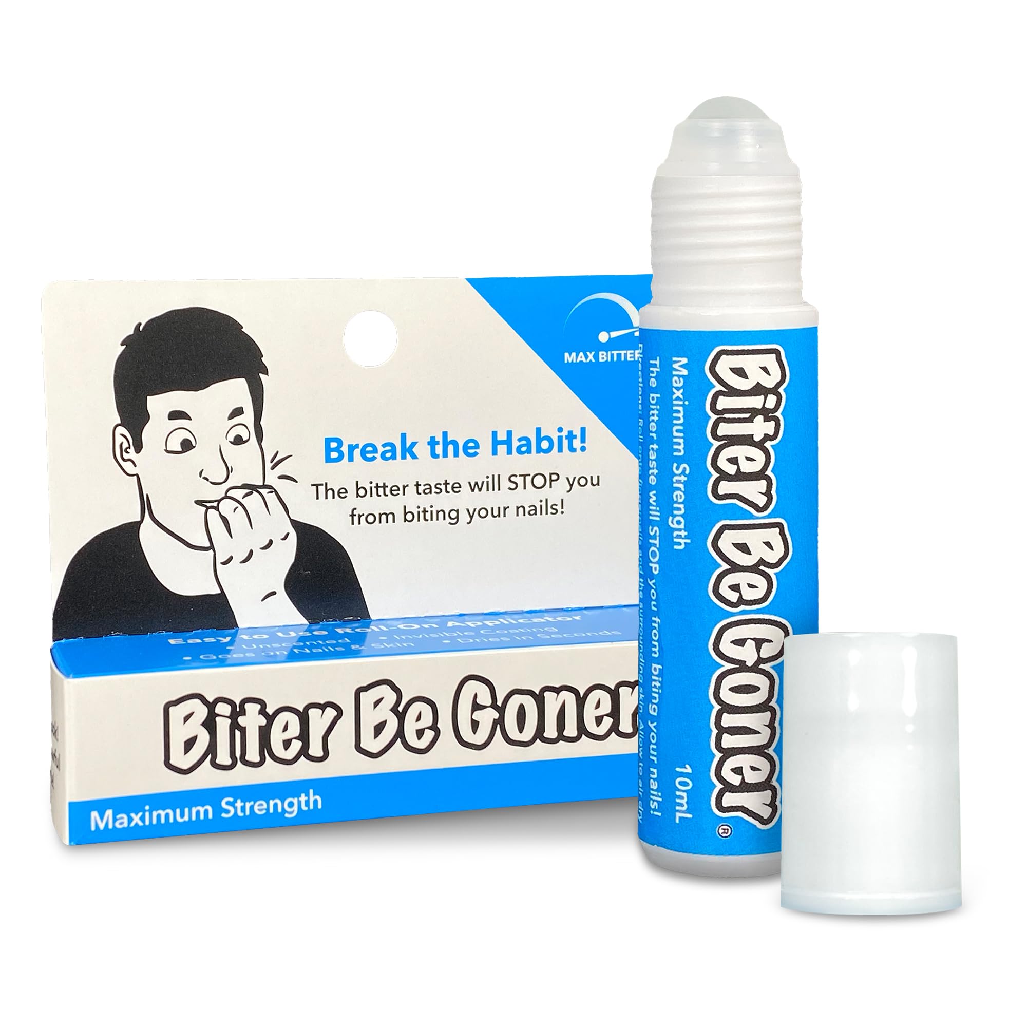Biter Be Goner Nail Biting Deterrent, Nail Biting Treatment for Kids and Adults, Nail Biting Polish Alternative, Non-Glossy Invisible Coating, Stop Nail Biting and Thumb Sucking Today, 0.3 Fl Oz