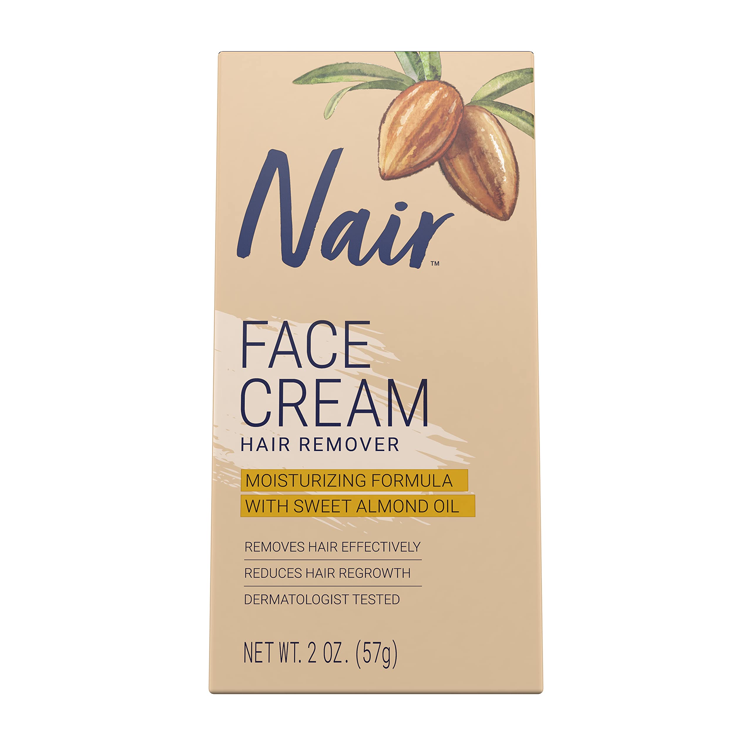 Nair Moisturizing Face Cream Hair Remover 2 oz (Pack of 12)