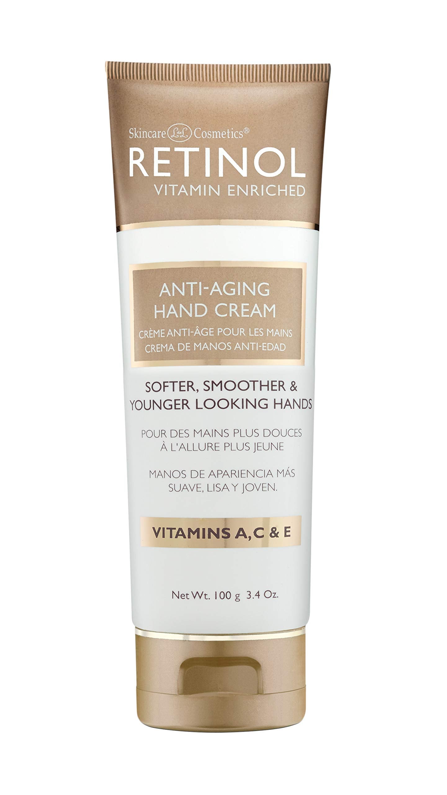 Retinol Anti-Aging Hand Cream – The Original Retinol Brand For Younger Looking Hands –Rich, Velvety Hand Cream Conditions & Protects Skin, Nails & Cuticles – Vitamin A Minimizes Age’s Effect on Skin