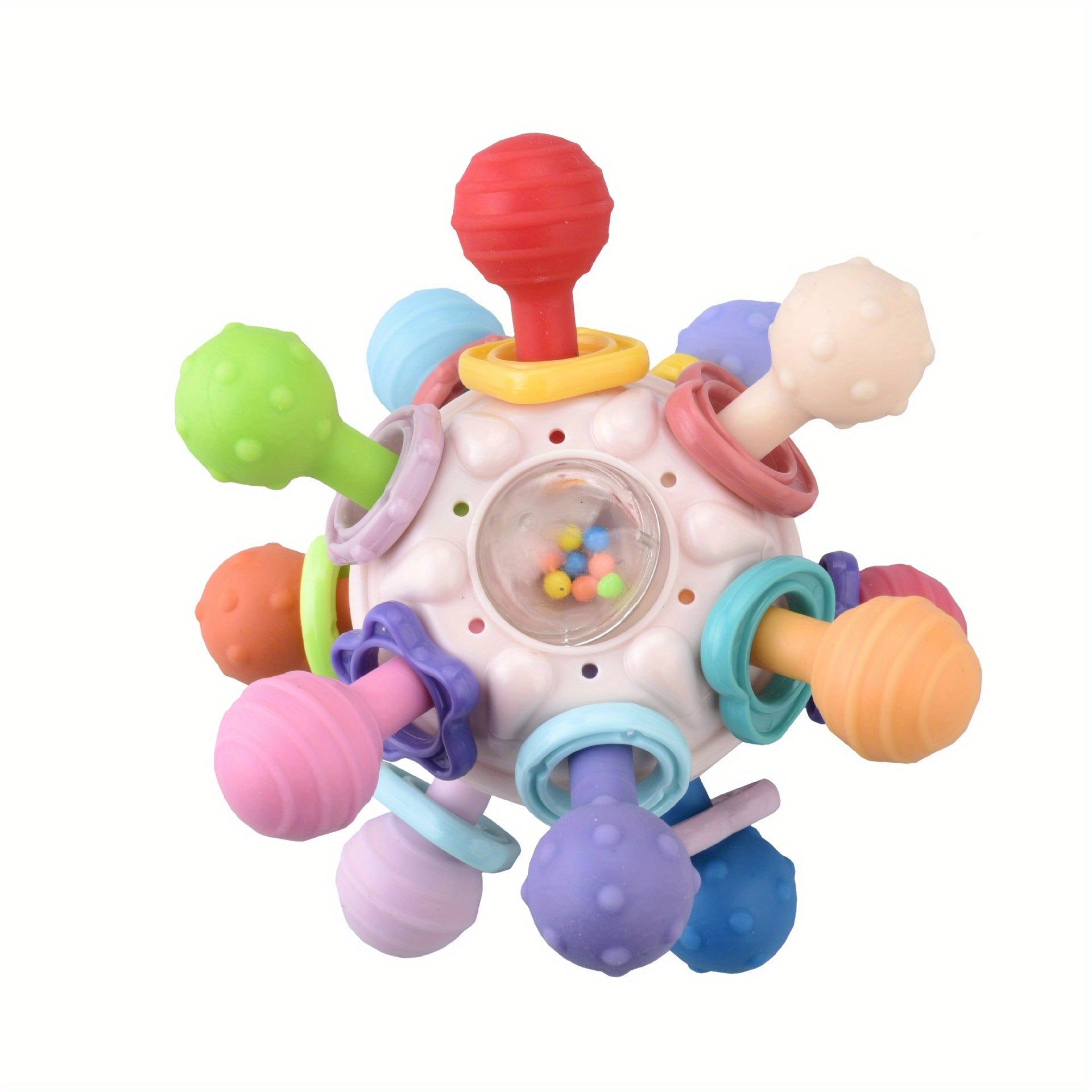 Baby Hand Grip Ball: Soft Glue Ball for 0-3yrs Old - Perfect Teething Toy & Hand Rattle!