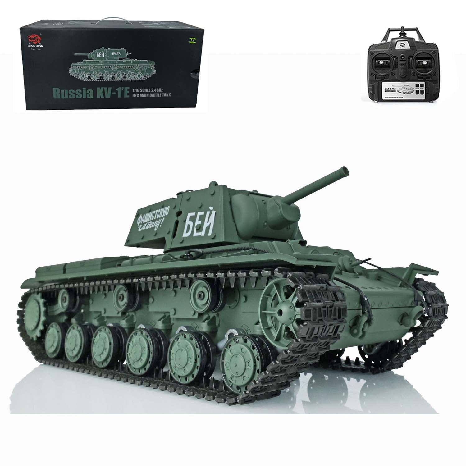 1/16 Scale Henglong TK7.0 Soviet KV-1 RTR RC Tank IR Battle BB Shooting 3878 RC Car Model Smoke Effect