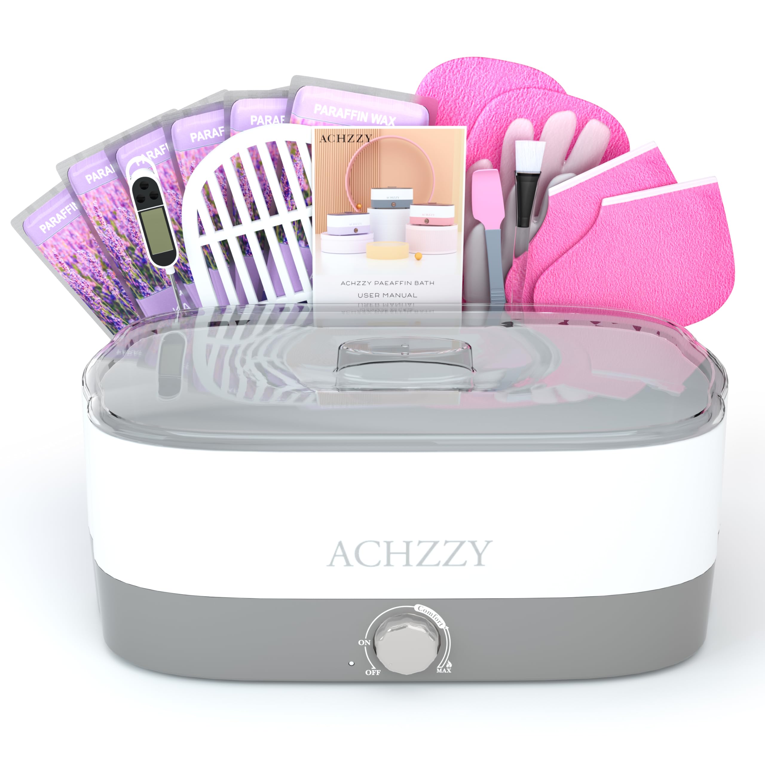 Achzzy Paraffin Wax Machine for Hands and Feet, 4000ml Paraffin Bath, Paraffin Wax Warmer with Refills, Fast Wax Meltdown, Precision Temperature Control