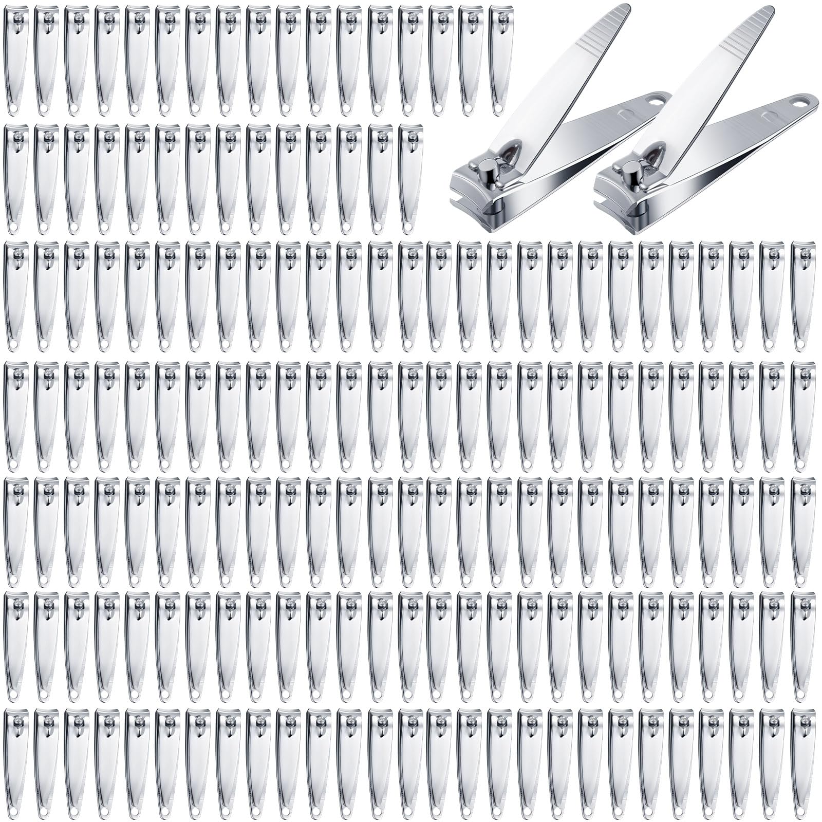 Hestya 450 Pcs Nail Clippers Set Stainless Steel Bulk Toenail Clippers Portable Fingernail Clipper Sturdy Nail Cutter Manicure Trimmer Curved Edge for Men Women Toe Travel Pedicure Clip