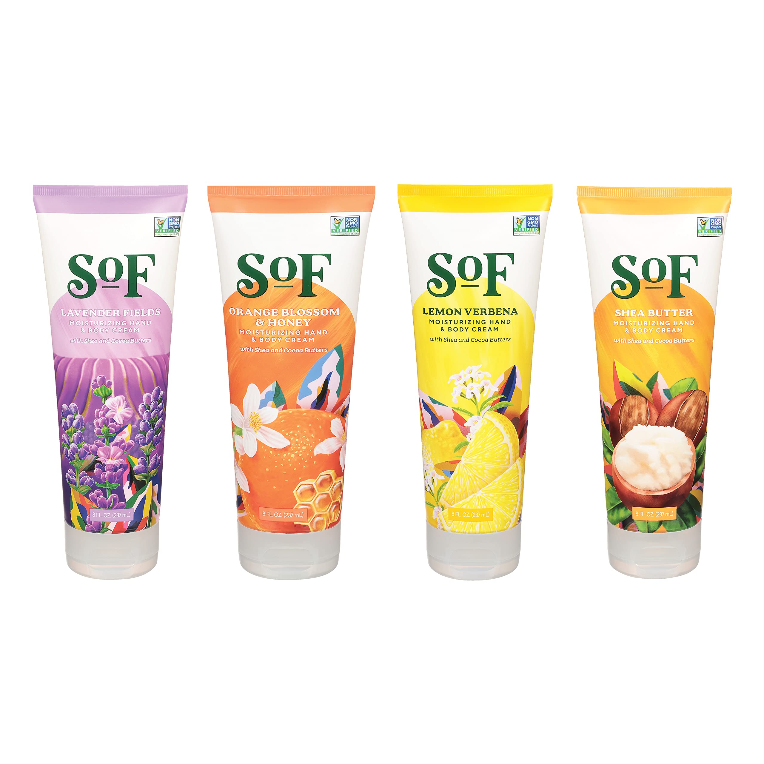 Hand & Body Cream (Variety Pack, 4 Tubes)