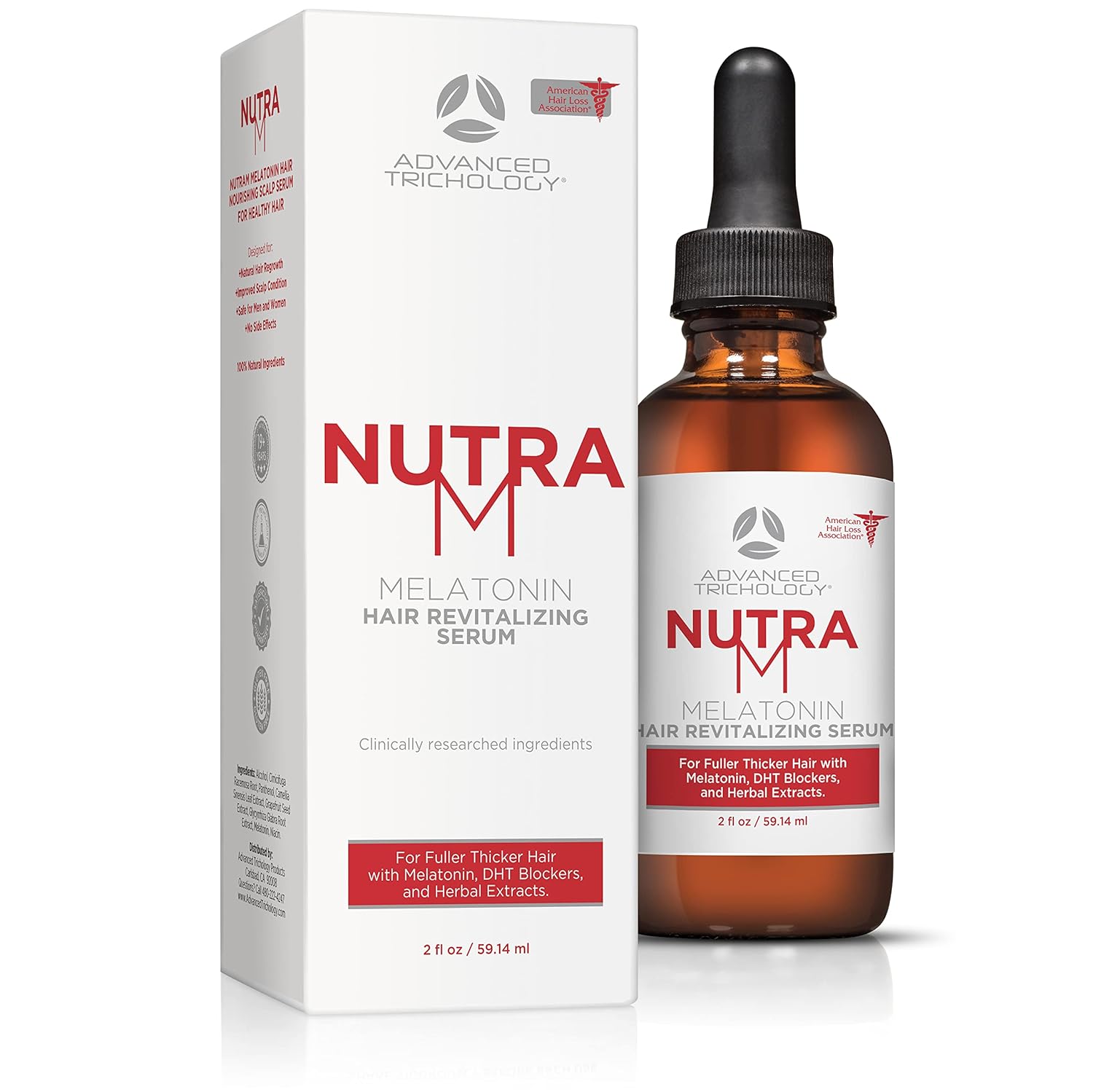 NutraM¬™ Hair Growth Serum - Dermatologist Tested, Approved* by American Hair Loss Association | Scalp DHT Blocker for Thinning Hair Men and Women, Backed by 20 Years of Hair Regrowth Clinic Experience