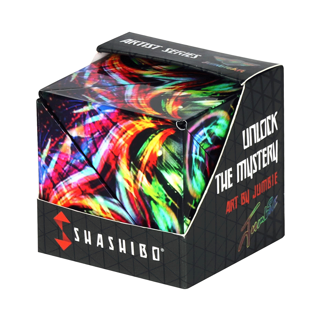 SHASHIBO Shape Shifting Fidget Cube - Jumbie Art Series - Cosmic Surfer