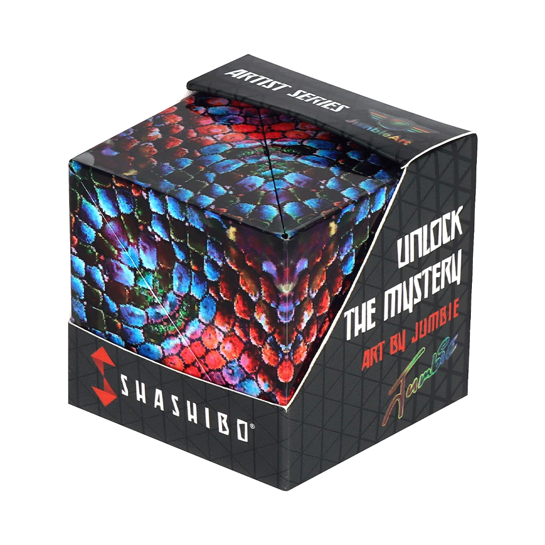 SHASHIBO Shape Shifting Fidget Cube - Jumbie Art Series - Chameleon