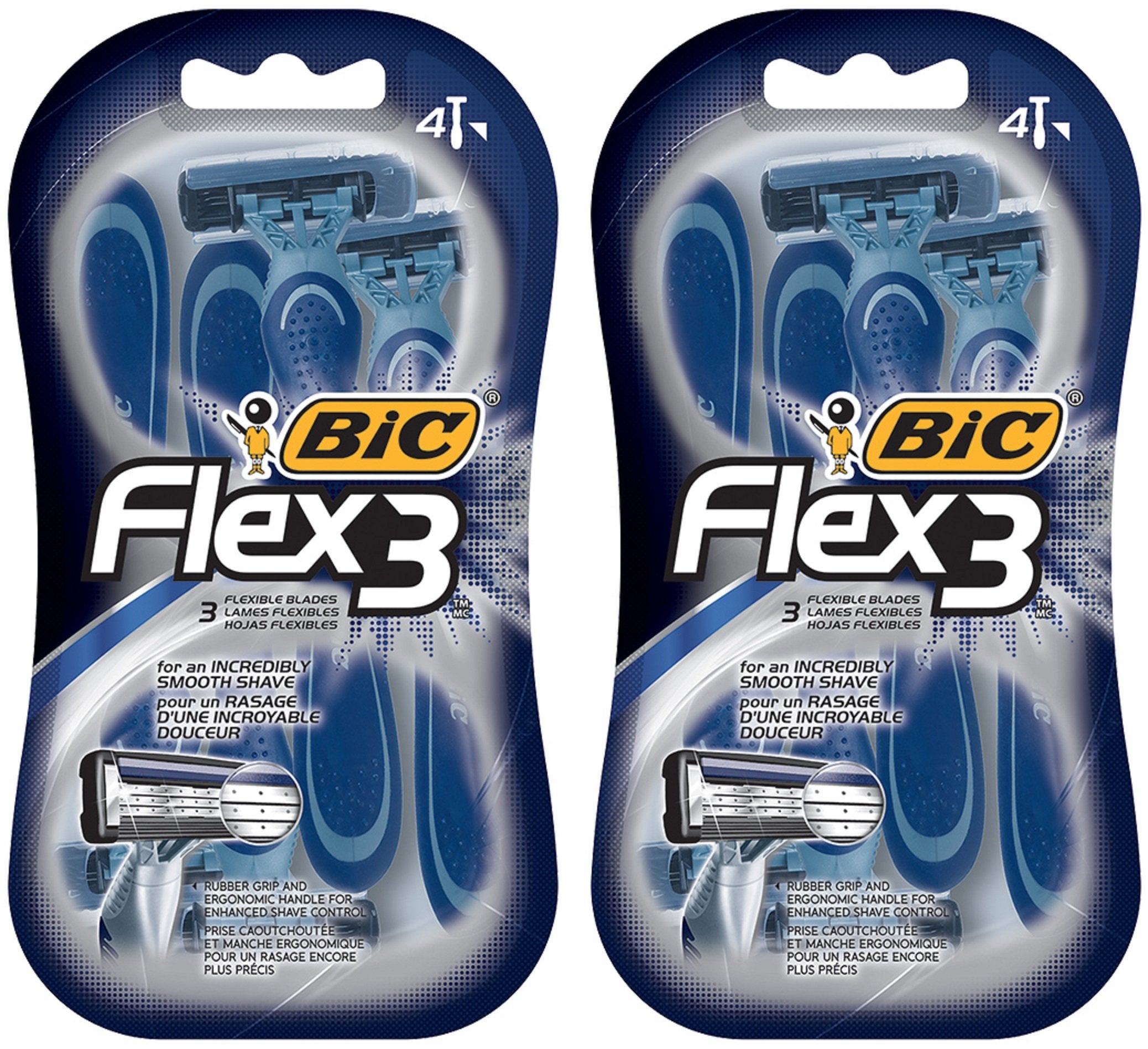 Bic Flex 3 men's shaver, 4 count (2 packs)