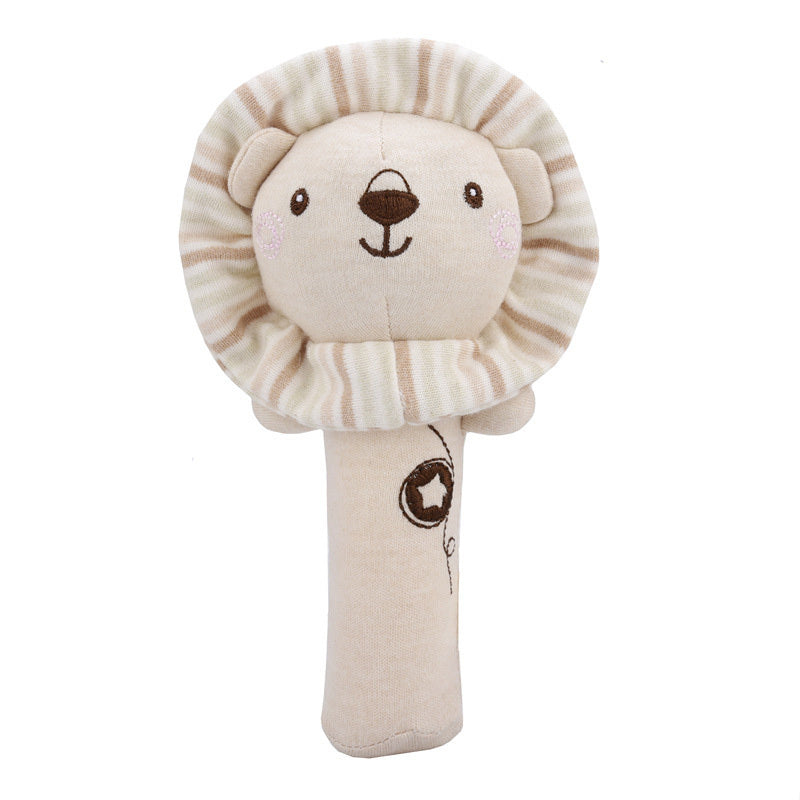 Baby Hand Rattle Plush Toy,  Early Education Animal Round Hand Rattle Doll, Baby Comforting Toy