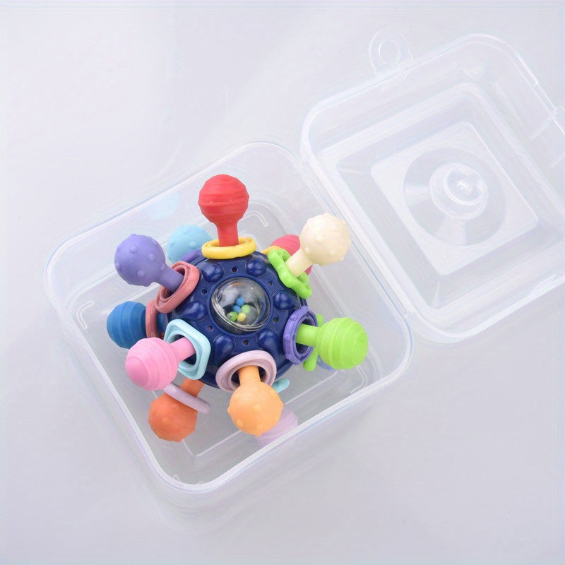 Baby Hand Grip Ball: Soft Glue Ball for 0-3yrs Old - Perfect Teething Toy & Hand Rattle!