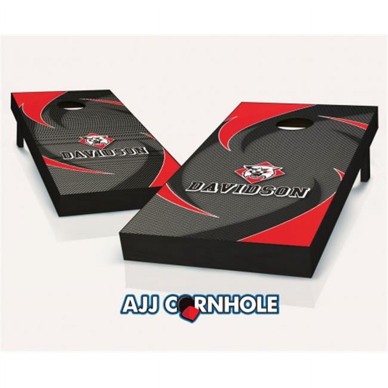 AJJCornhole Davidson Wildcats Swoosh Theme Cornhole Set with bags - 8 x 24 x 48 in.