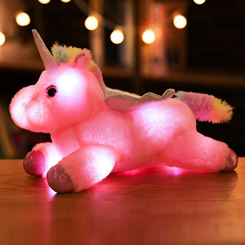 Colorful Luminous Alpaca Unicorn LED Light Plush Pillow Toys