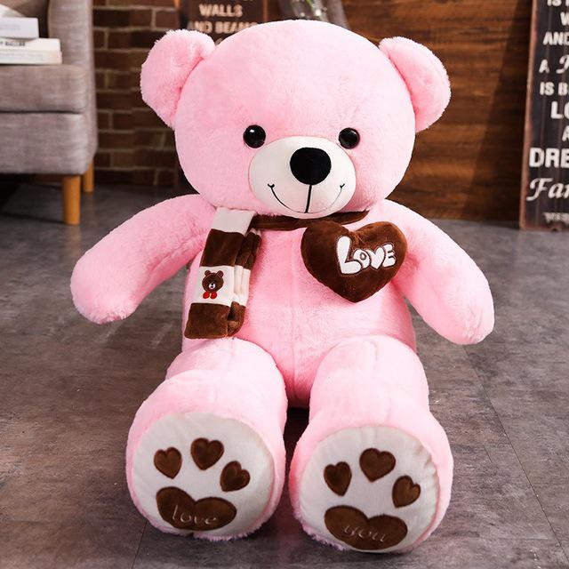 Colors Teddy Bear With Scarf Stuffed Plush Toys Doll