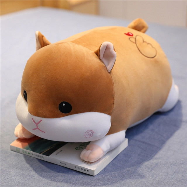 Kawaii Hamster Sleeping Pig Plush Toys Animal Crossing Blanket Pillow