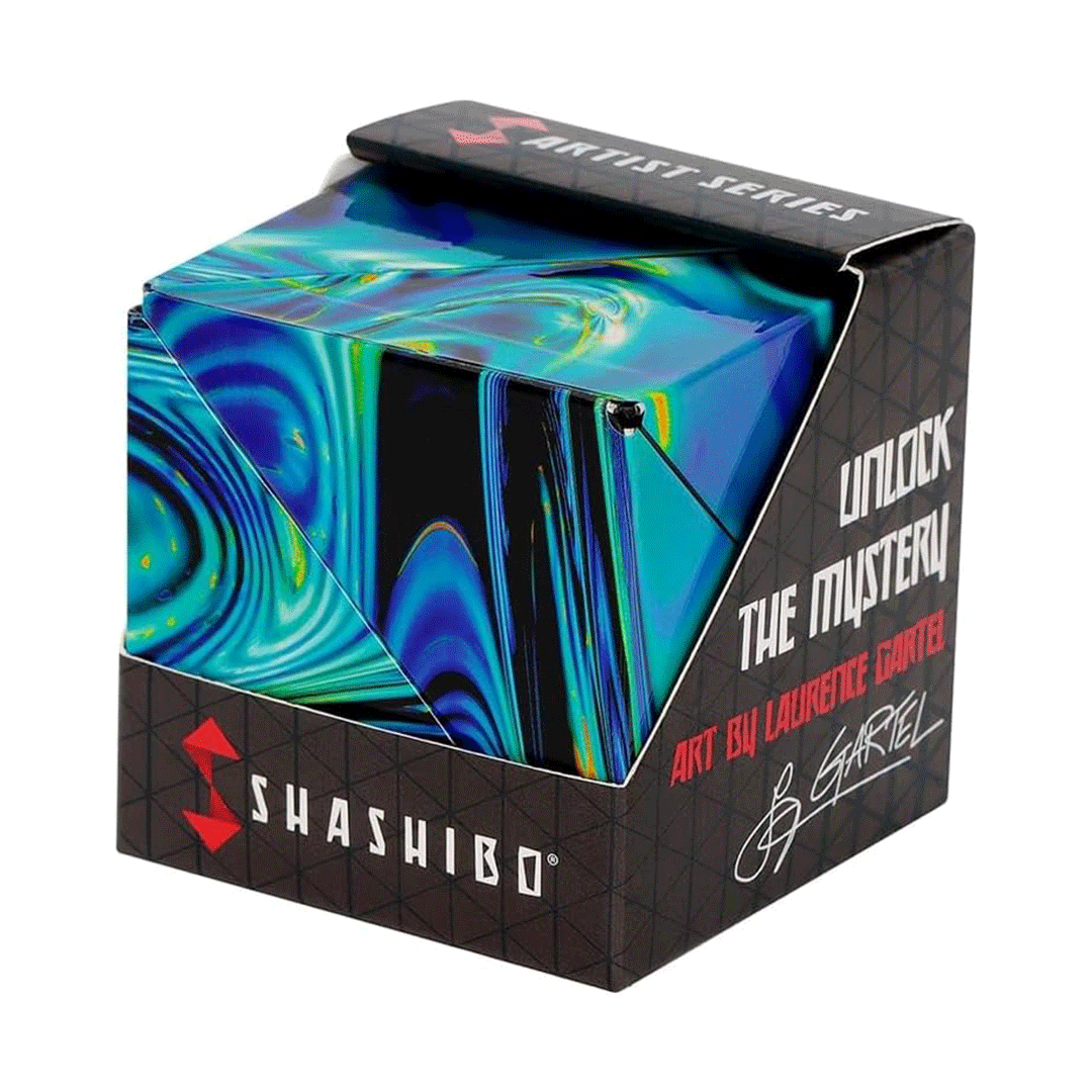 SHASHIBO Shape Shifting Fidget Cube - Laurence Gartel Art Series - Mystic Ocean