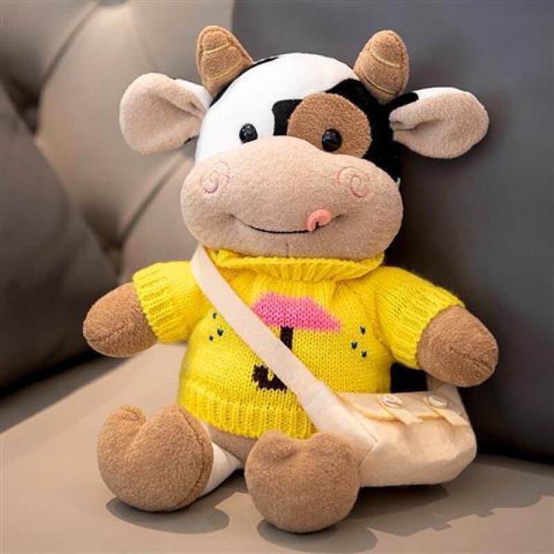 Kawaii Milk Cow Plush Doll Cute Simulation Cattle