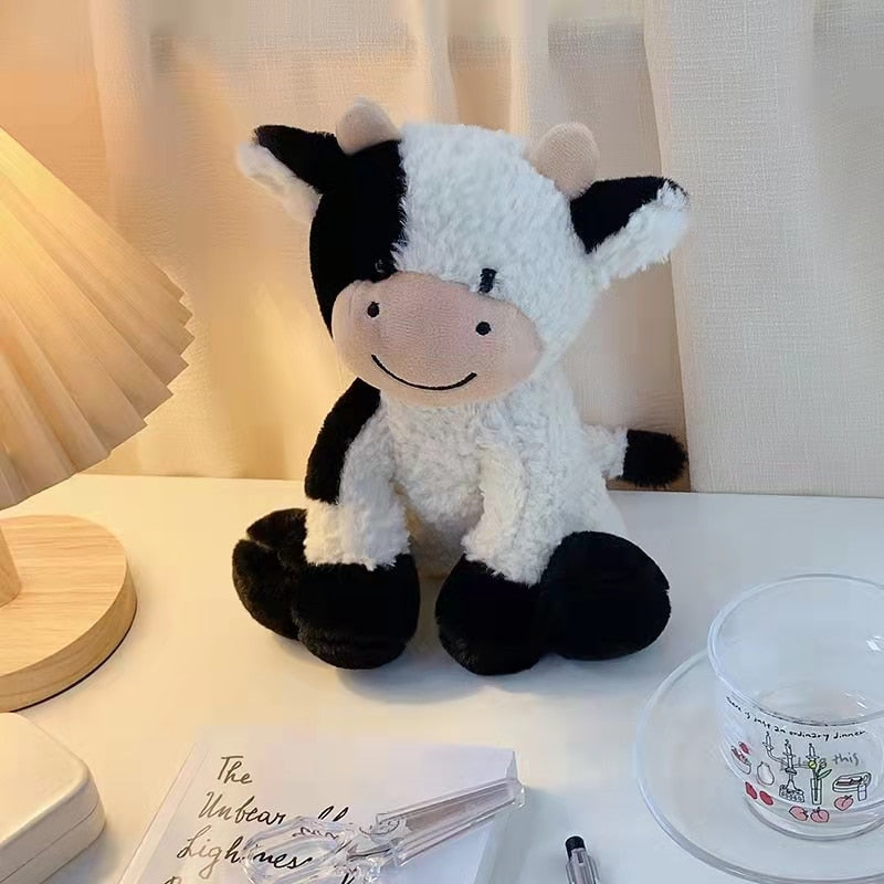 Soft Plushie Cow Toys Stuffed Animal Milk Cattle Dolls