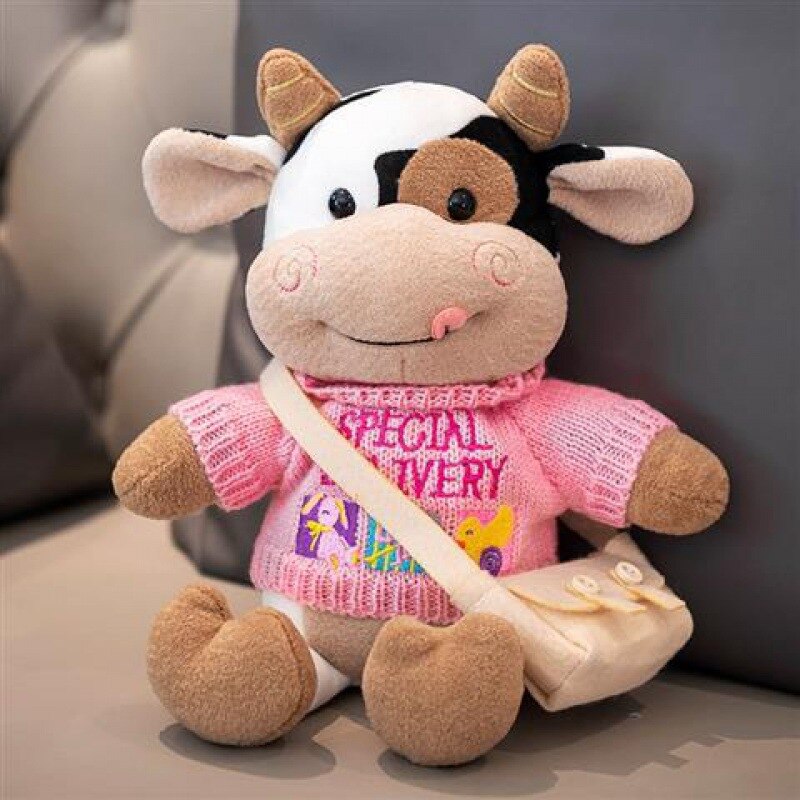 Kawaii Milk Cow Plush Doll Cute Simulation Cattle