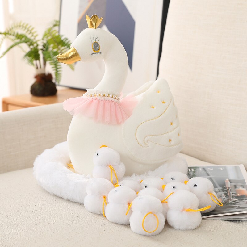 Swan /Chicken Family Plush Toy Lifelike Animals