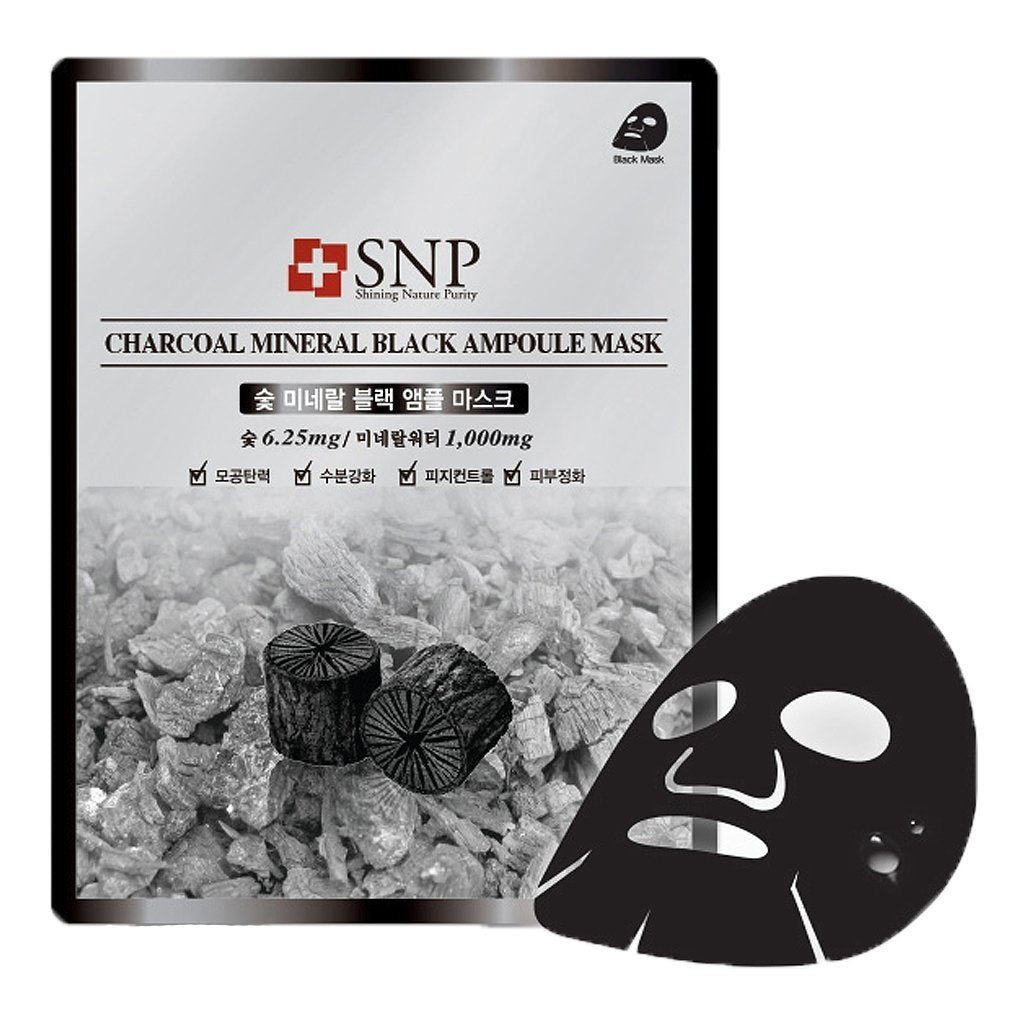 SNP Charcoal Mineral Black Ampoule Mask